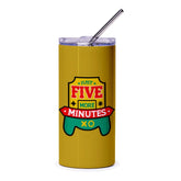 Just Five More Minutes Tumbler, Gamer Gift, Novelty Tumbler, Funny Gaming, Gaming Lover Gift, Gift for Gamers, Gamer Tumbler - Tawshia